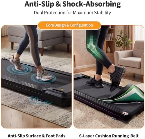 NEWBULIG Walking Pad Treadmill for Home, Lightweight Walk Machine with Remote Control and LED Display, Portable Treadmill Under Desk for Walking, Jogging, Running - Image 3
