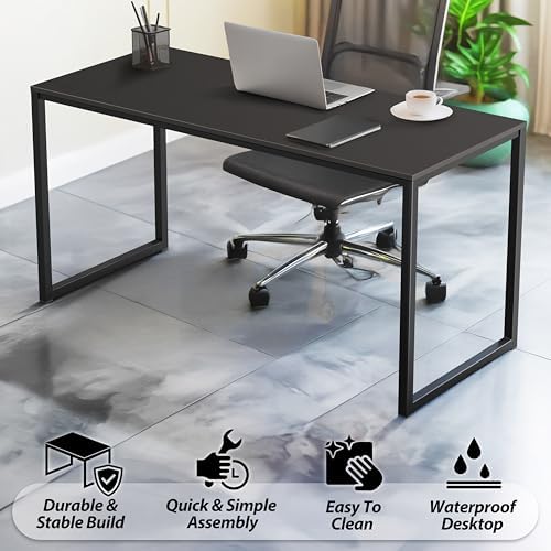 SHW Mission 40-Inch Home Office Computer Desk, Black - Image 4