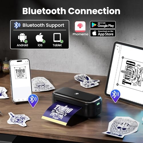 Phomemo TP31 Mini Tattoo Stencil Printer for 3-Inch Tattoos, Portable - Image 6