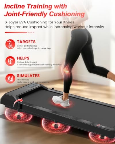 Walking Pad Treadmill 10% Incline, Foldable Handle, Under Desk Treadmill - Image 6