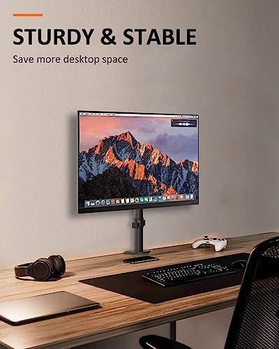 Suptek Single Monitor Mount, Adjustable Monitor Arm Desk Mount Stand for 1 / One Screen up to 32 inch Screen(MD9401) - Image 3