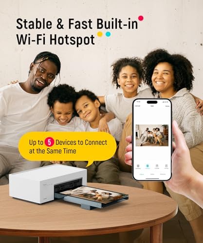 Liene M100 4x6'' Photo Printer, Phone Printer 100 Sheets & 3 Cartridges, Full-Color Photo, Portable Instant Photo Printer for iPhone Android, Thermal Dye Sublimation, Wi-Fi Picture Printer 100 Papers - Image 4