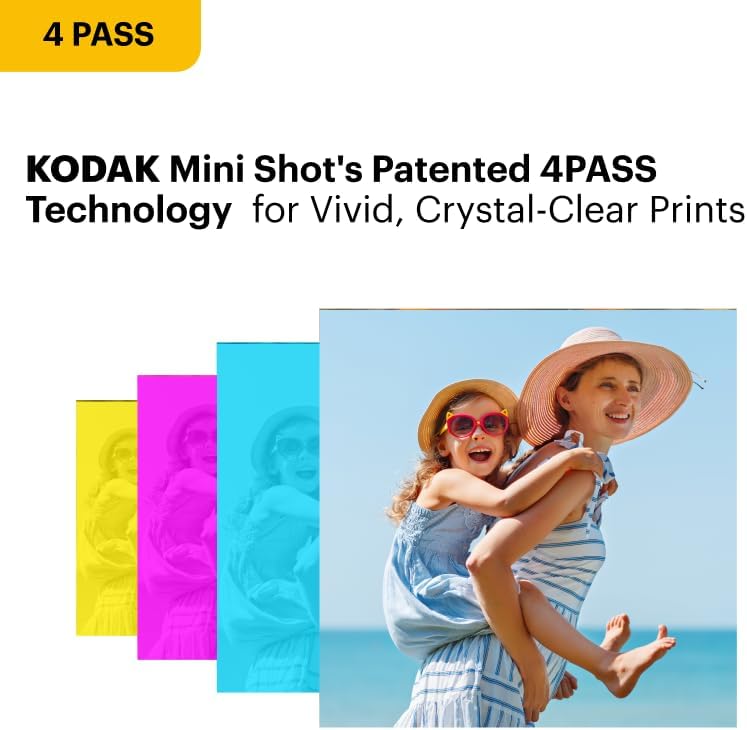 KODAK Mini 3 Retro 3x3 Portable Photo Printer, 4PASS, 38 Sheets, White - Image 4