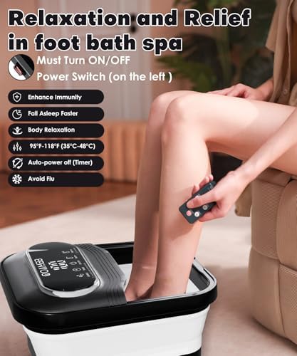 OOAMBB Collapsible Foot Spa Bath with Remote Control,Heat,Bubble,Timer - Image 2