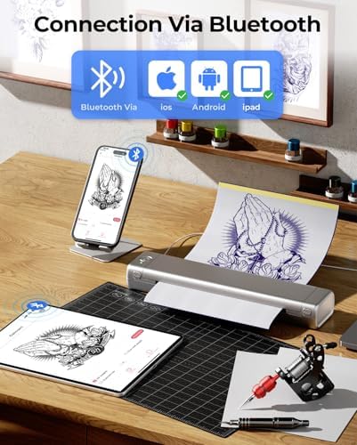 Phomemo M08F Portable Printers Wireless for Travel, Thermal Printer Support 8.5" X 11" US Letter, Bluetooth Inkless Printer Compatible with iOS, Android, Laptop for Travel, Office, Home - Image 2