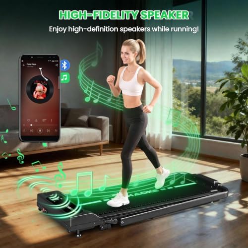 Walking Pad Treadmills for Home with 7.5MPH, Built-in Speaker, Upgrade 3.0HP Foldable Treadmills with 10% Incline, Compact Running Machine with APP, 350 LBS, LED Display, Remote Control - Image 6