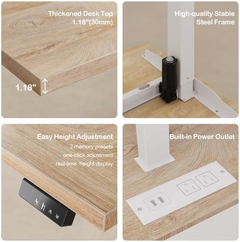 ModernMate 63" L Shaped Executive Standing Desk with 3 Drawers - Image 6