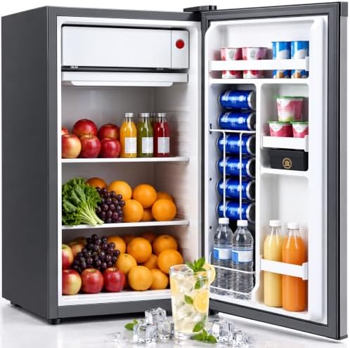3.2 Cu.Ft Mini Fridge with Freezer, Dorm Refrigerator, Small Fridge by STMHOM
