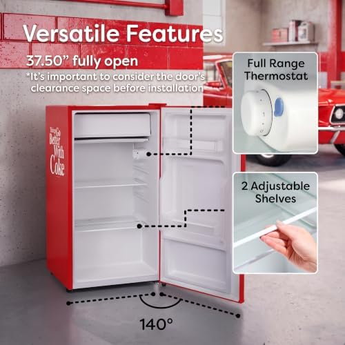 Igloo 3.2 Cu. Ft. Refrigerator With Freezer and Bottle Opener, Coke Red - Image 5