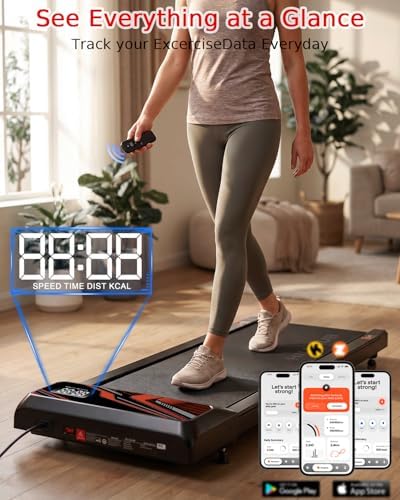 Walking with Incline Pad and Handle Bar, 2.5HP Low Noise Treadmill, 270lbs - Image 7