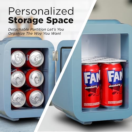IceBox 4-Liter Mini Fridge Cooler/Warmer, IBMF4SLT, Slate Blue - Image 4