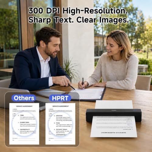 HPRT MT610 Pro Portable Printer, Wireless for Travel, Inkless Thermal - Image 4