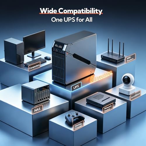 1500VA/1000W LiFePO4 UPS Battery Backup & Surge Protector, Dual Metal Case - Image 6