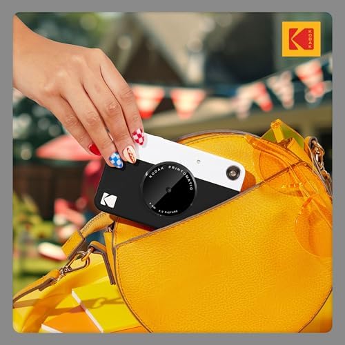 Kodak Printomatic Instant Camera (Black) Gift Bundle + Zink Paper (20 Sheets) + Deluxe Case + 7 Fun Sticker Sets + Twin Tip Markers + Photo Album + Hanging Frames. - Image 6
