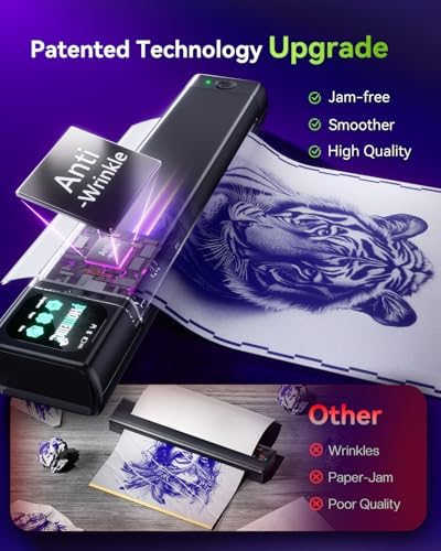 Phomemo M08F Plus Touchscreen Tattoo Stencil Printer, Bluetooth, Thermal - Image 7