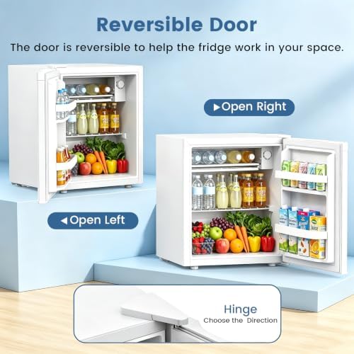 Electactic 1.3 Cu.Ft Mini Fridge, Single Door Compact Refrigerator - Image 4
