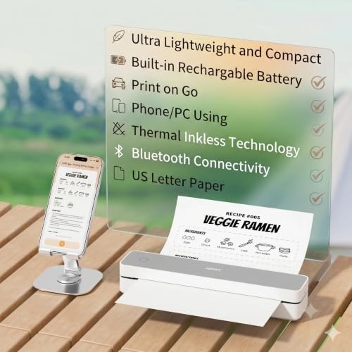 HPRT Inkless Portable Thermal Printer,MT610,203 DPI,8.5 x 11 - Image 4