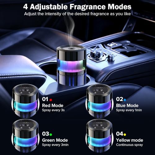 Portable Waterless Aroma Diffuser, Starry Sky Projector with 7 LED Lights - Image 6