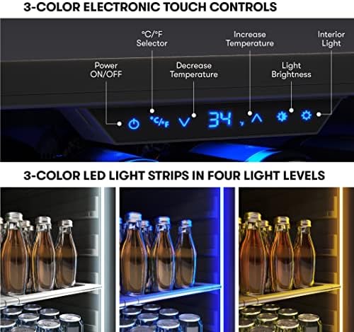 Zephyr Presrv 24 Inch Wine Fridge and Beverage Refrigerator Under Counter - Image 4