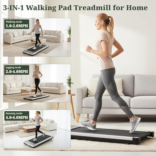 Walking Pad Under Desk, 3 in 1 Portable Treadmills for Home Small Space - Image 2