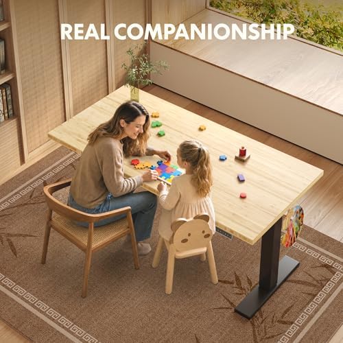 FLEXISPOT 60" x 30" Solid Bamboo Standing Desk, Black Frame - Image 6