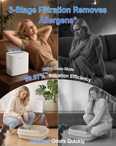Ambersky Air Purifier for Home Pets Bedroom 2000 Ft², H13 True HEPA Filter - Image 3