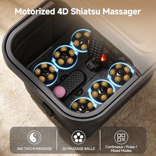 AAOBOSI Collapsible Foot Bath with Heat, Foot Massager Spa Soaking Tub - Image 6