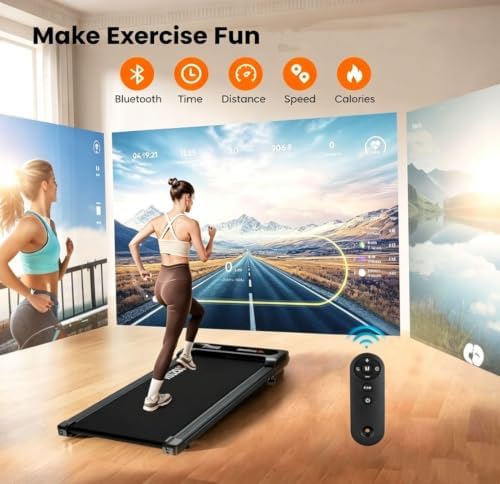 Walking Pad Under Desk Treadmill, Adjustable Incline, Black ZBJ‑JY05 - Image 2