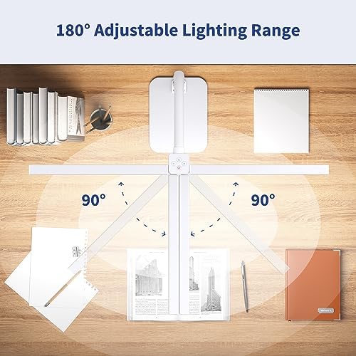 LED Desk Lamp Architect Task Light Dual Head Modern Flexible Gooseneck Tall - Image 4
