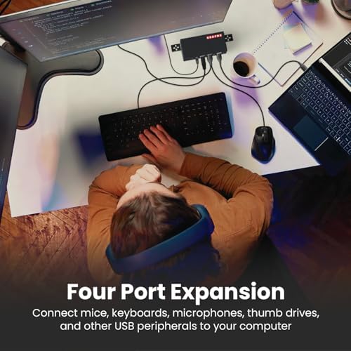 Gearmo 4 Port USB Hub, Mountable USB 3.0 Hub Expander (GM-HU34DW-BRKT) - Image 3