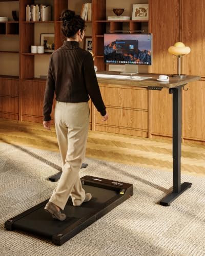 FLEXISPOT EN1 40"x24" One-Piece Standing Desk, Black Walnut (Black Frame) - Image 6