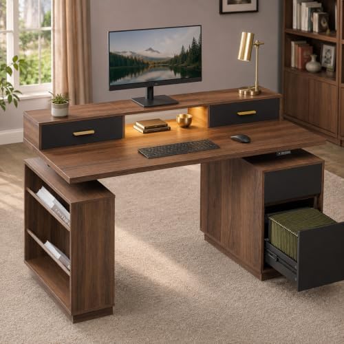 ModernMate 63" Executive Standing Desk with 4 Drawers & File Cabinet by ModernMate