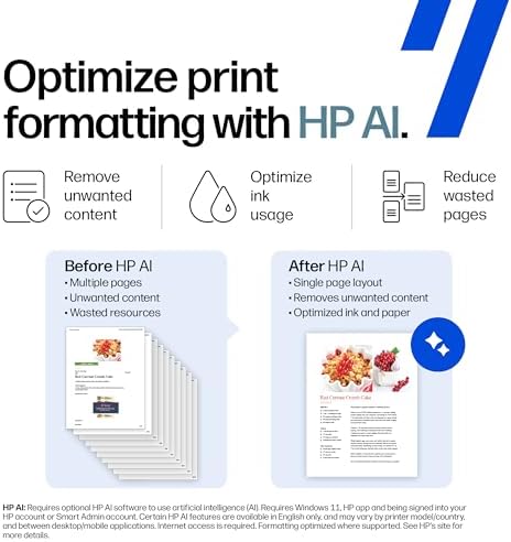 HP OfficeJet Pro 8125 Wireless All-in-One Color Inkjet Printer, Print, Scan, Copy, ADF, Duplex Printing Best-for-Home Office, 3 Month Trial of Instant Ink Included, AI-Capable (C2VJ4A) - Image 4