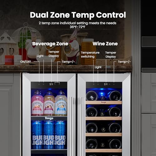Yeego Beverage Refrigerator - 24 inch 60 Cans and 20 Bottles Beer Cooler - Image 4