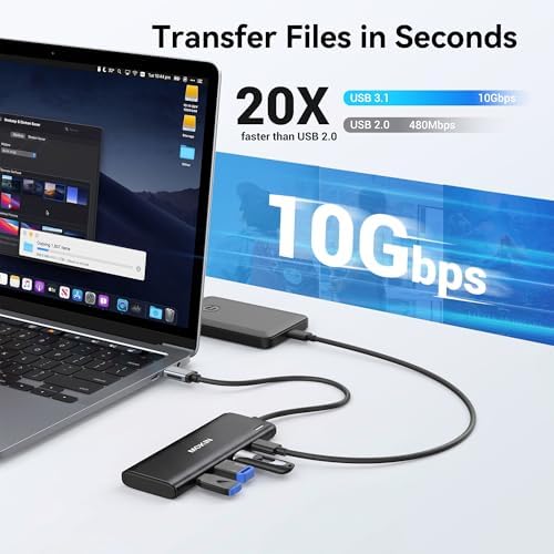 MOKiN USB C Splitter for Dual Monitors 4K@60Hz DP Alt Mode (Black) - Image 6