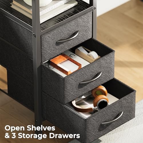 Huuger L Shaped Office Desk with Power Outlets & 3 Drawers - Image 6