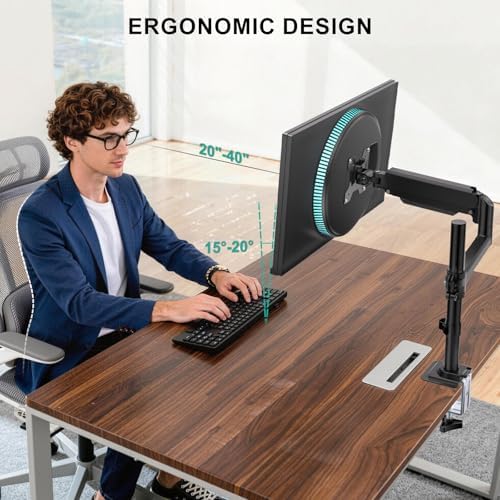 WALI Tall Single Monitor Arm for 13-33 inch Screens, up to 19.8 lbs - Image 6