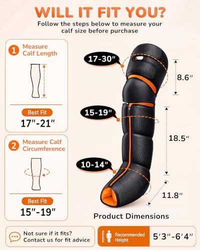 Leg Compression Massager with Heat for Circulation and Pain Relief - Image 3