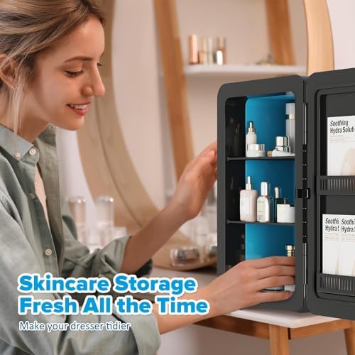 Kikihouse 22L/30Cans Mini Fridge for Bedroom, Portable Cooler & Warmer - Image 5