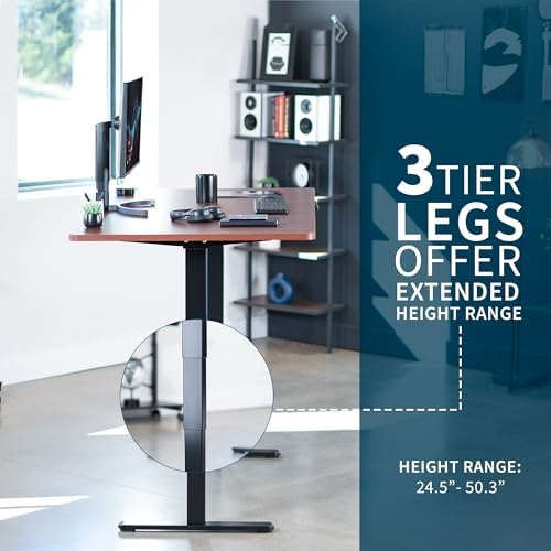 VIVO Dark Walnut 71 x 36 in Standing Desk, DESK-KIT-2B7D-36 - Image 5