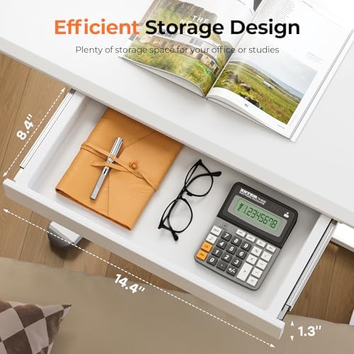 32" Mobile Desk with Drawer, Rolling Standing Desk on Wheels - Image 2