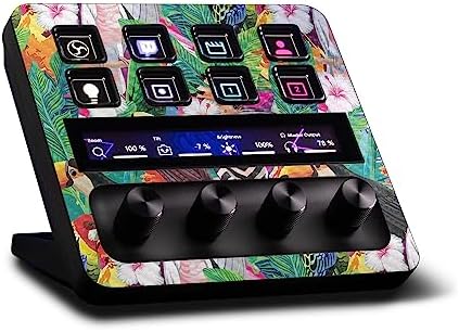 MightySkins Carbon Fiber Skin Compatible with Elgato Stream Deck + - Tropical Paradise | Protective, Durable Textured Carbon Fiber Finish | Easy to Apply, Remove, and Change Styles | Made in The USA by MIGHTY+SKINS