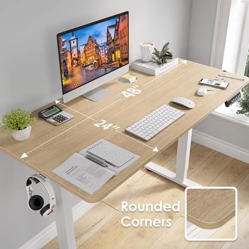 STARY Electric Standing Desk Adjustable Height Sit Stand Home Office Desk with Splice Board - Image 3