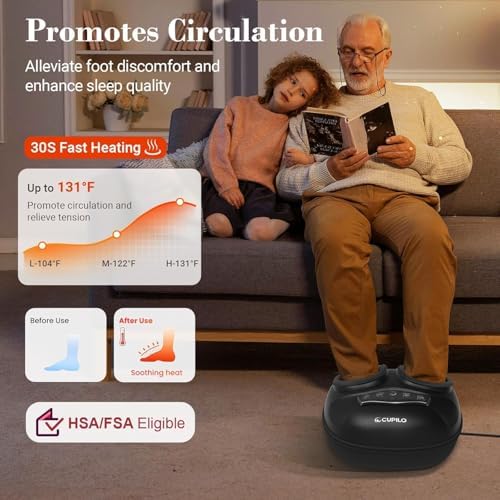 CuPiLo Shiatsu Foot Massager with Heat, FSA Eligible HSA - Image 2