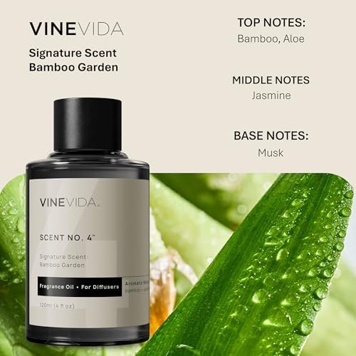 VINEVIDA [4 Fl Oz] Bamboo Garden Fragrance Oil for Cold Air Diffusers, Essential Oils for Diffuser Oil Refill & Air Freshener Room Spray - Image 2