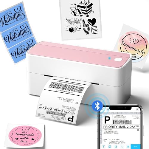 Phomemo Bluetooth Thermal Label Printer, 241BT Label Printer & 20Pcs Labels by Phomemo