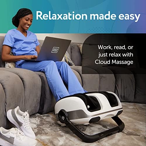 Cloud Massage Shiatsu Foot Massager with Heat, Creamy White - Image 6