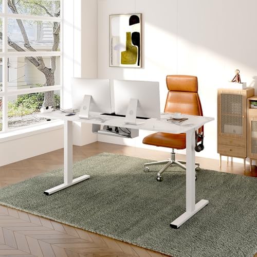 FLEXISPOT EN2 55"x28" Whole-Piece Standing Desk with Power Strip - Image 2