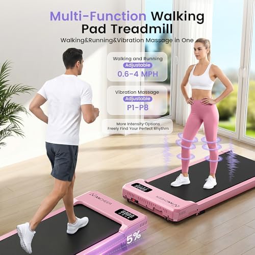 ANCHEER Walking Pad with Vibration Plate: Under Desk Treadmill with Incline - Image 2