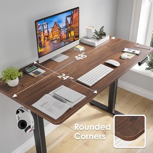 STARY Electric Standing Desk Adjustable Height Sit Stand Home Office Desk with Splice Board - Image 3